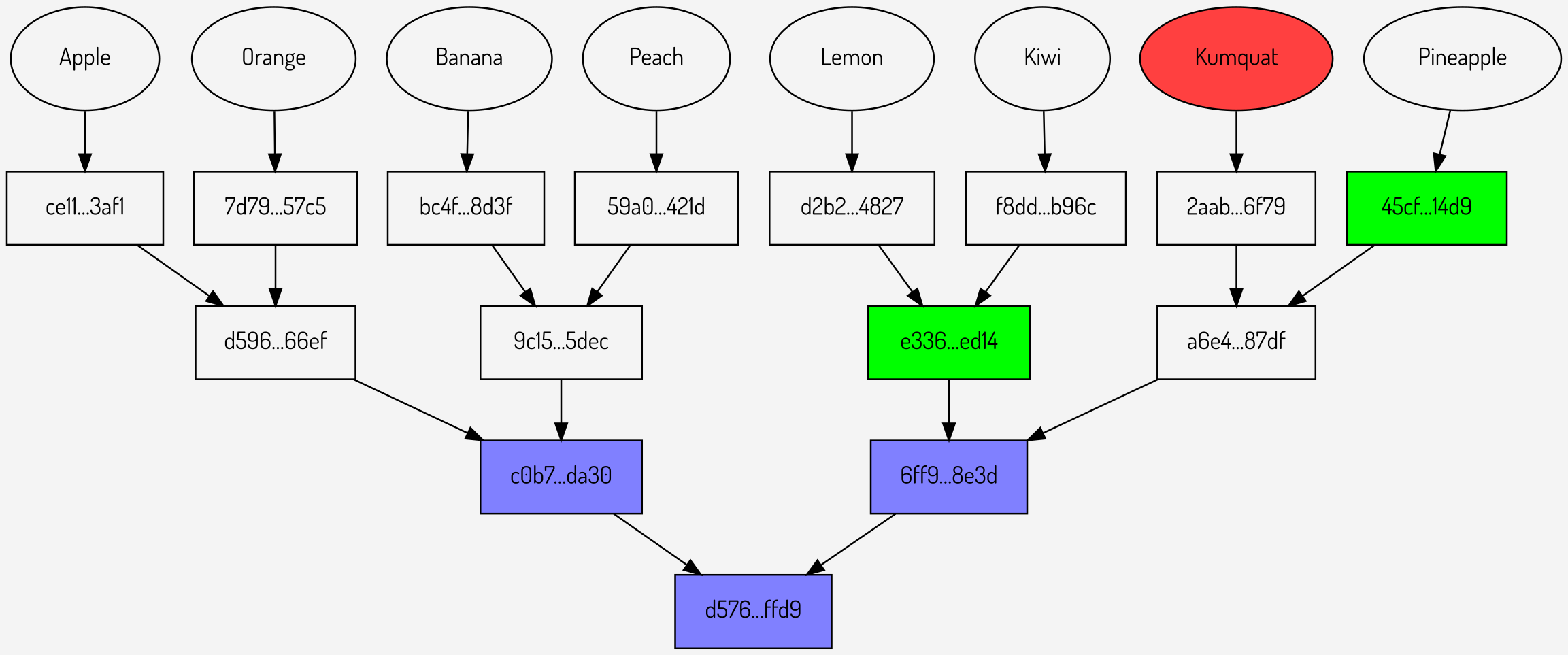 Repeated proofs using an extended Merkle root